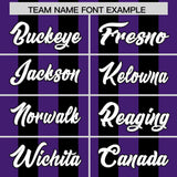 Custom Black Purple Vertical Stripes Design Performance Polo Shirt