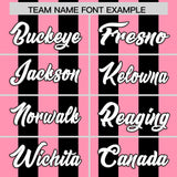 Custom Black Light Pink Vertical Stripes Design Performance Polo Shirt