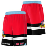 Fans-Made | Custom Red Black-Light Blue Basketball Shorts-Arizona Driven ¨C Available for Reorder