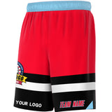 Fans-Made | Custom Red Black-Light Blue Basketball Shorts-Arizona Driven ¨C Available for Reorder
