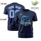 VVHL Navy Powder Blue-White S7-blue-dragons-1 T-Shirt