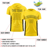 Custom Black Hoodie Short Sleeves Quick Dry Lightweight