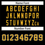 Custom Black Gold-White Letterman Solider Classic Style Varsity Full-Snap Jacket & GiAnna