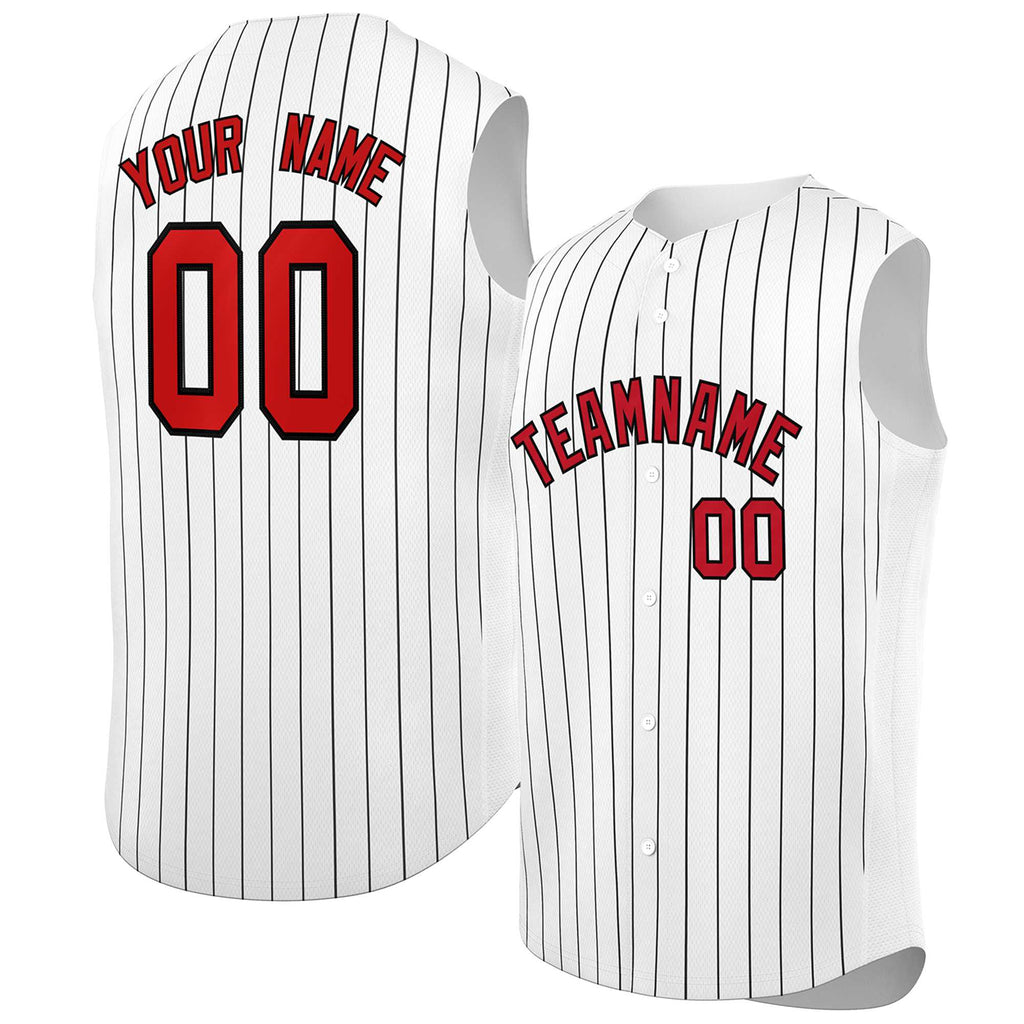 Custom Sleeveless Stripe Fashion Baseball Jersey Fan Gifts