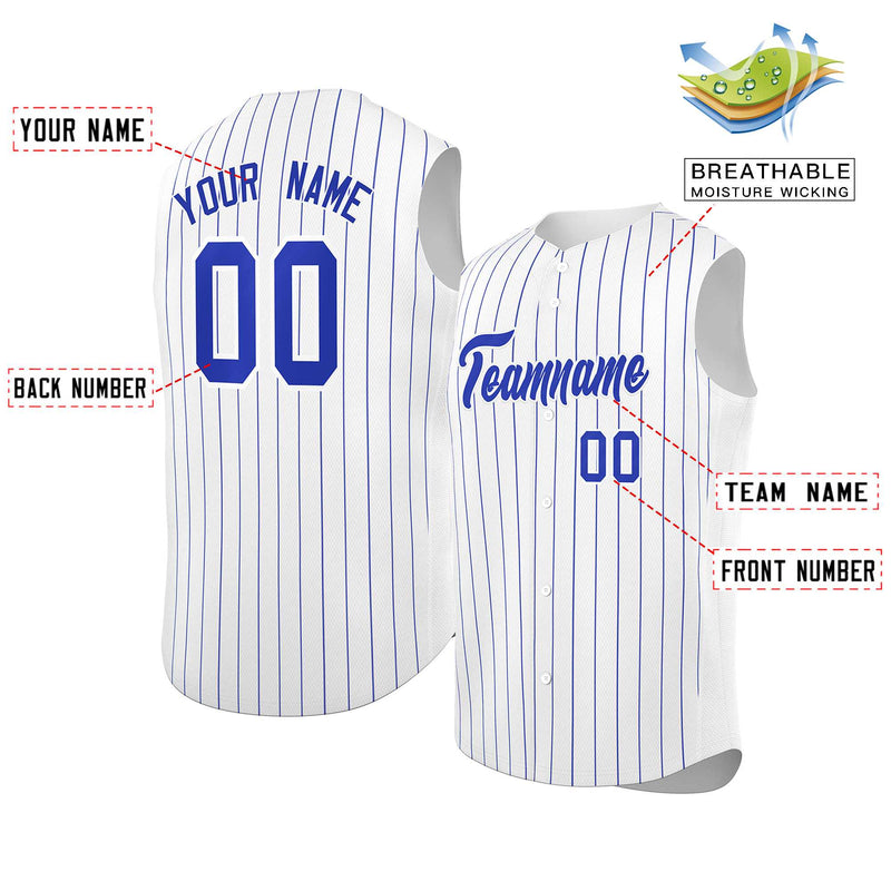 Custom Sleeveless Stripe Fashion Baseball Jersey Sportswear