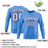 Custom Powder Blue Classic Style Personalized Uniform Pullover Hoodie