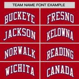 Custom Red Classic Style Personalized Uniform Pullover Hoodie