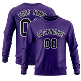 Custom Purple Classic Style Personalized Uniform Pullover Hoodie