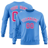 Custom Powder Blue Classic Style Personalized Uniform Pullover Hoodie