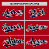 Custom Red Classic Style Personalized Uniform Pullover Hoodie