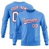 Custom Powder Blue Classic Style Personalized Uniform Pullover Hoodie
