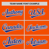 Custom Orange Classic Style Personalized Uniform Pullover Hoodie