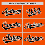 Custom Orange Classic Style Personalized Uniform Pullover Hoodie