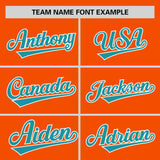 Custom Orange Classic Style Personalized Uniform Pullover Hoodie