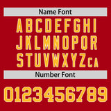 Custom Red Classic Style Personalized Uniform Pullover Hoodie