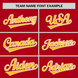 Custom Red Classic Style Personalized Uniform Pullover Hoodie