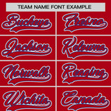 Custom Red Classic Style Personalized Uniform Pullover Hoodie