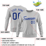 Custom Gray Classic Style Personalized Uniform Pullover Hoodie