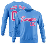 Custom Powder Blue Classic Style Personalized Uniform Pullover Hoodie
