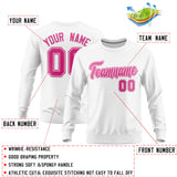 Custom White Classic Style Personalized Uniform Pullover Hoodie