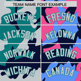 Custom Pink Powder Blue-Navy Personalized Camo Design Quick Dry Lightweight Hoodie