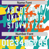 Custom White Orange-Aqua Personalized Camo Design Quick Dry Lightweight Hoodie