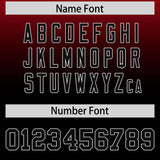 Custom Red Black Varsity Full-Snap Letterman Gradient Hoodie Jacket