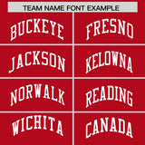 Custom Red White Varsity Full-Snap Letterman Gradient Hoodie Jacket