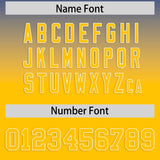 Custom Royal Yellow Varsity Full-Snap Letterman Gradient Hoodie Jacket