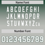 Custom Green Gray Varsity Full-Snap Letterman Gradient Hoodie Jacket