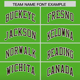 Custom Green Brown Varsity Full-Snap Letterman Gradient Hoodie Jacket