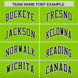 Custom Neon Green Black Varsity Full-Snap Letterman Gradient Hoodie Jacket