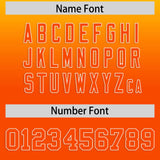 Custom Yellow Orange Varsity Full-Snap Letterman Gradient Hoodie Jacket