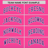 Custom Pink Purple Varsity Full-Snap Letterman Gradient Hoodie Jacket