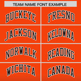 Custom Orange Brown Varsity Full-Snap Letterman Gradient Hoodie Jacket