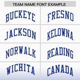 Custom White Royal Varsity Full-Snap Letterman Gradient Hoodie Jacket