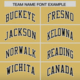 Custom Khaki Black Varsity Full-Snap Letterman Gradient Hoodie Jacket