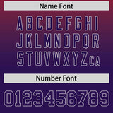 Custom Red Purple Varsity Full-Snap Letterman Gradient Hoodie Jacket