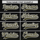 Custom Black Olive Varsity Full-Snap Letterman Gradient Hoodie Jacket