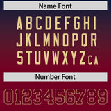 Custom Navy Crimson Varsity Full-Snap Letterman Gradient Hoodie Jacket