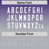 Custom Purple Gray Varsity Full-Snap Letterman Gradient Hoodie Jacket