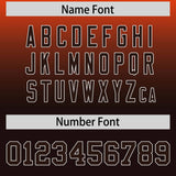 Custom Orange Brown Varsity Full-Snap Letterman Gradient Hoodie Jacket