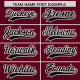 Custom Crimson Black Varsity Full-Snap Letterman Gradient Hoodie Jacket