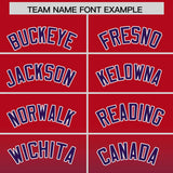 Custom Red Purple Varsity Full-Snap Letterman Gradient Hoodie Jacket