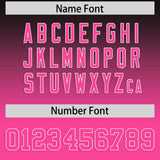 Custom Black Pink Varsity Full-Snap Letterman Gradient Hoodie Jacket