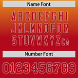 Custom Yellow Red Varsity Full-Snap Letterman Gradient Hoodie Jacket