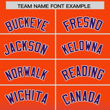 Custom Orange Purple Varsity Full-Snap Letterman Gradient Hoodie Jacket