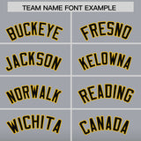 Custom Gray Black Varsity Full-Snap Letterman Gradient Hoodie Jacket