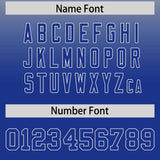 Custom Gray Royal Varsity Full-Snap Letterman Gradient Hoodie Jacket