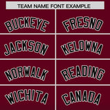 Custom Crimson Black Varsity Full-Snap Letterman Gradient Hoodie Jacket